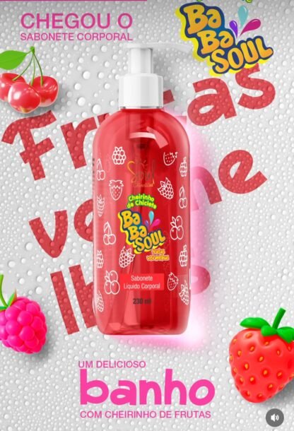 SABONETE CORPORAL BABASOUL FRUTAS VERMELHAS 230 ML
